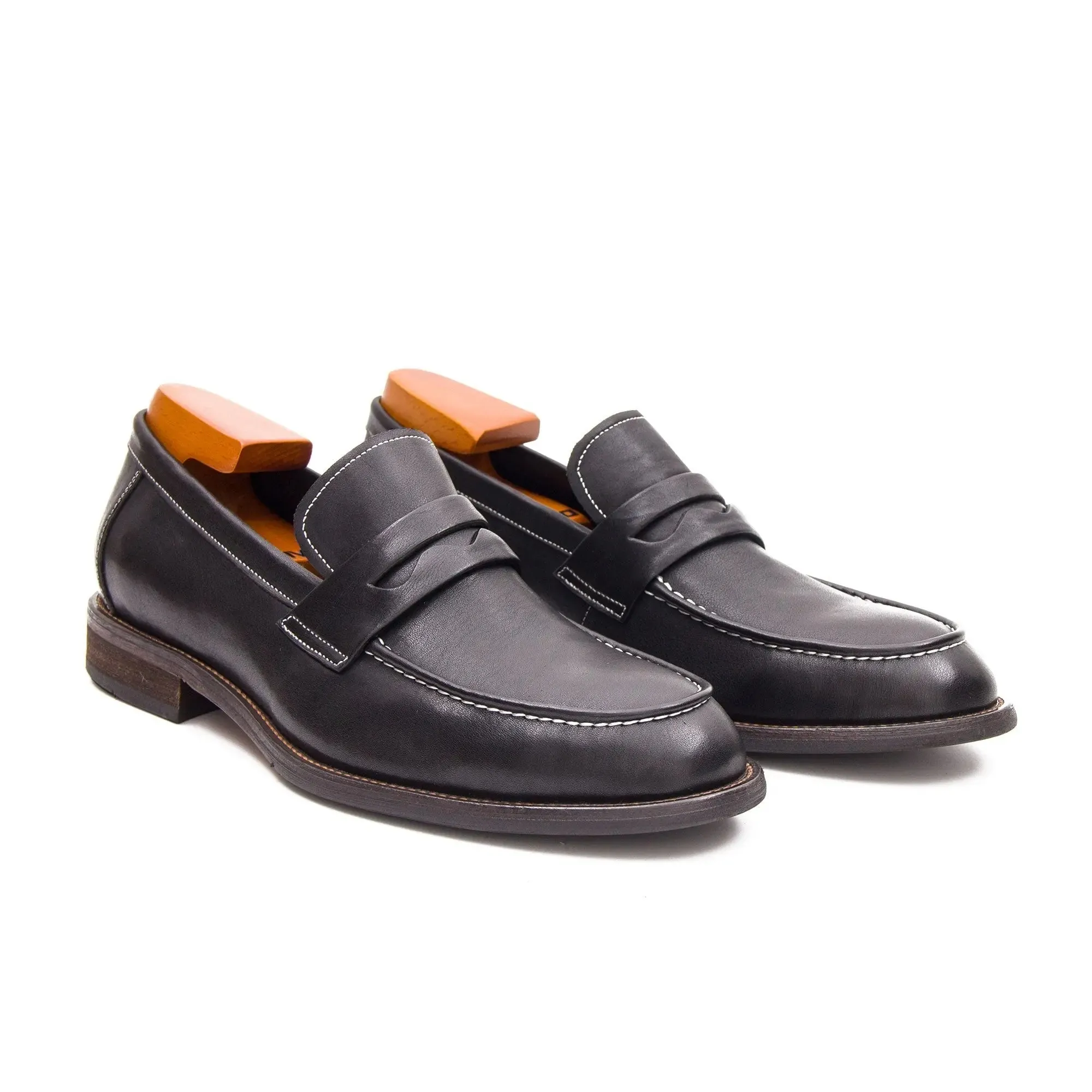 Hand Washed Leather LOAFERS Shoes 23098