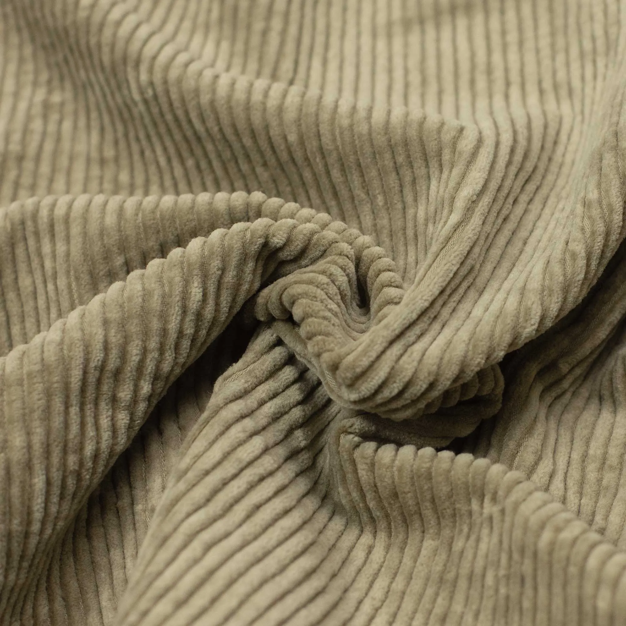 Haori zip jacket in beige cotton corduroy