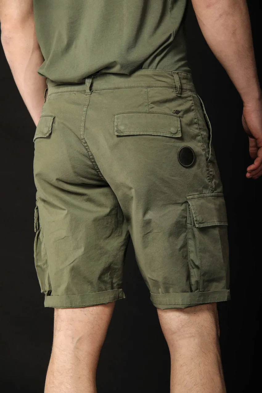 Havana men's cargo bermuda limited edition in stretch cotton  carrot fit ①