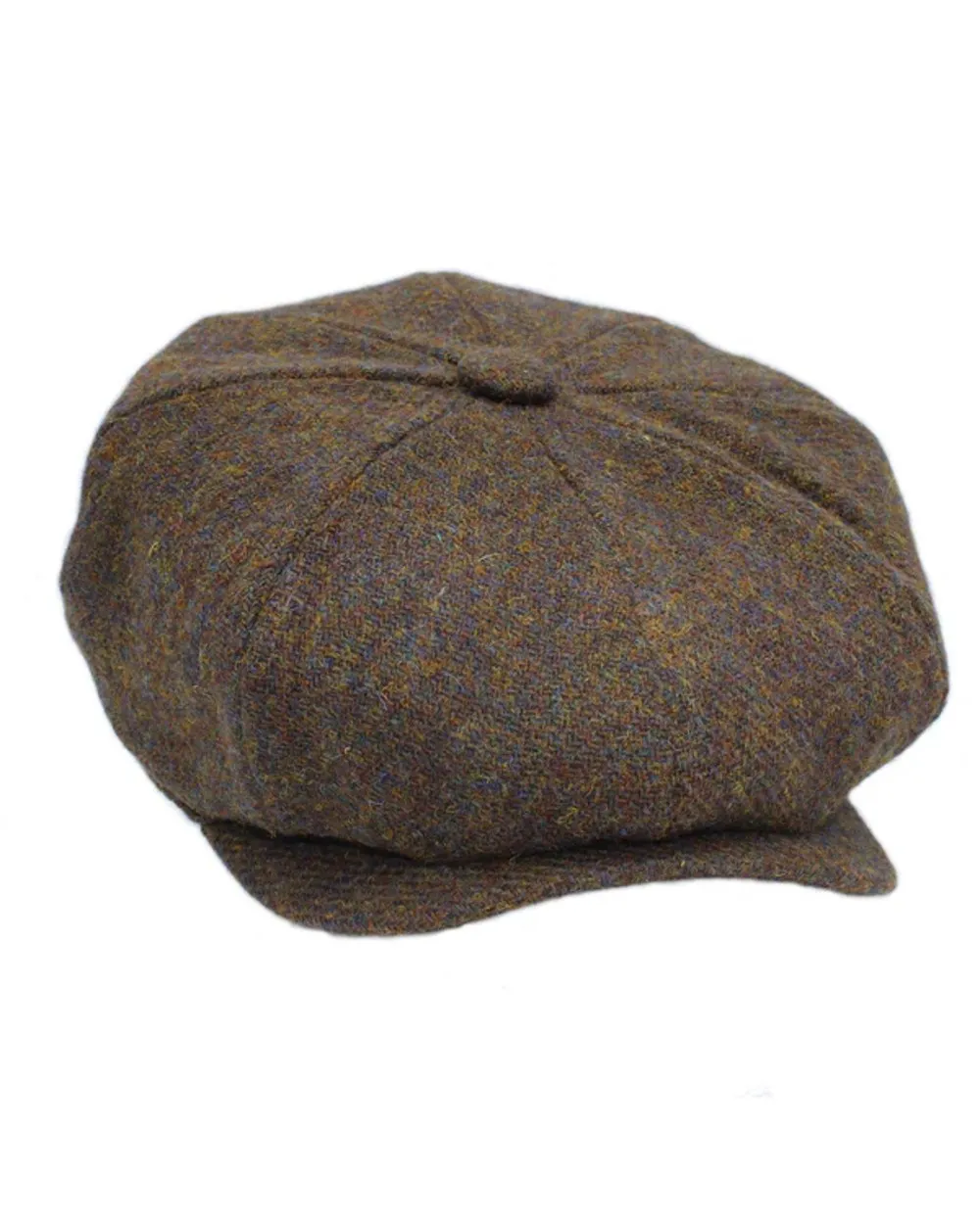 Heather Scott Newsboy Harris Tweed 8-Piece Cap