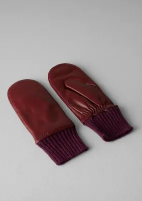 Hestra Tina Leather Mittens | Red