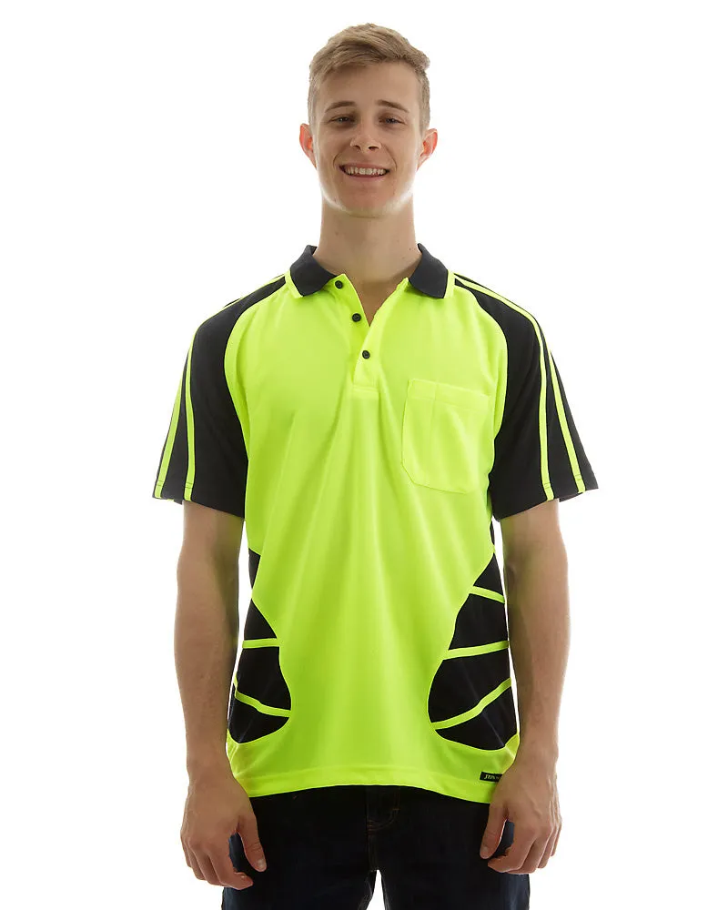 Hi Vis Spider Short Sleeve Shirt - Lime/Navy