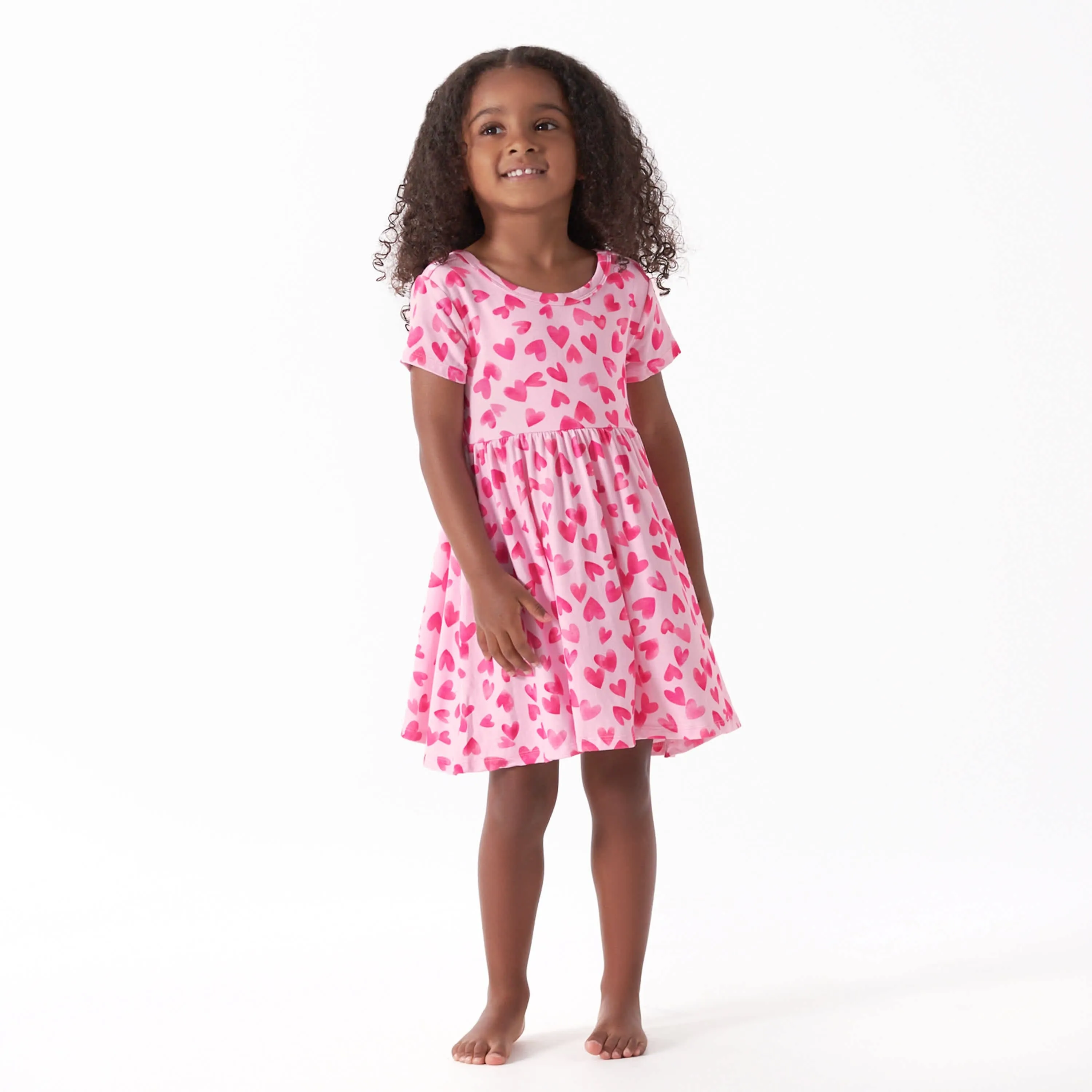 Infant & Toddler Girls Heartfelt Buttery Soft Viscose Made from Eucalyptus Twirl Dress