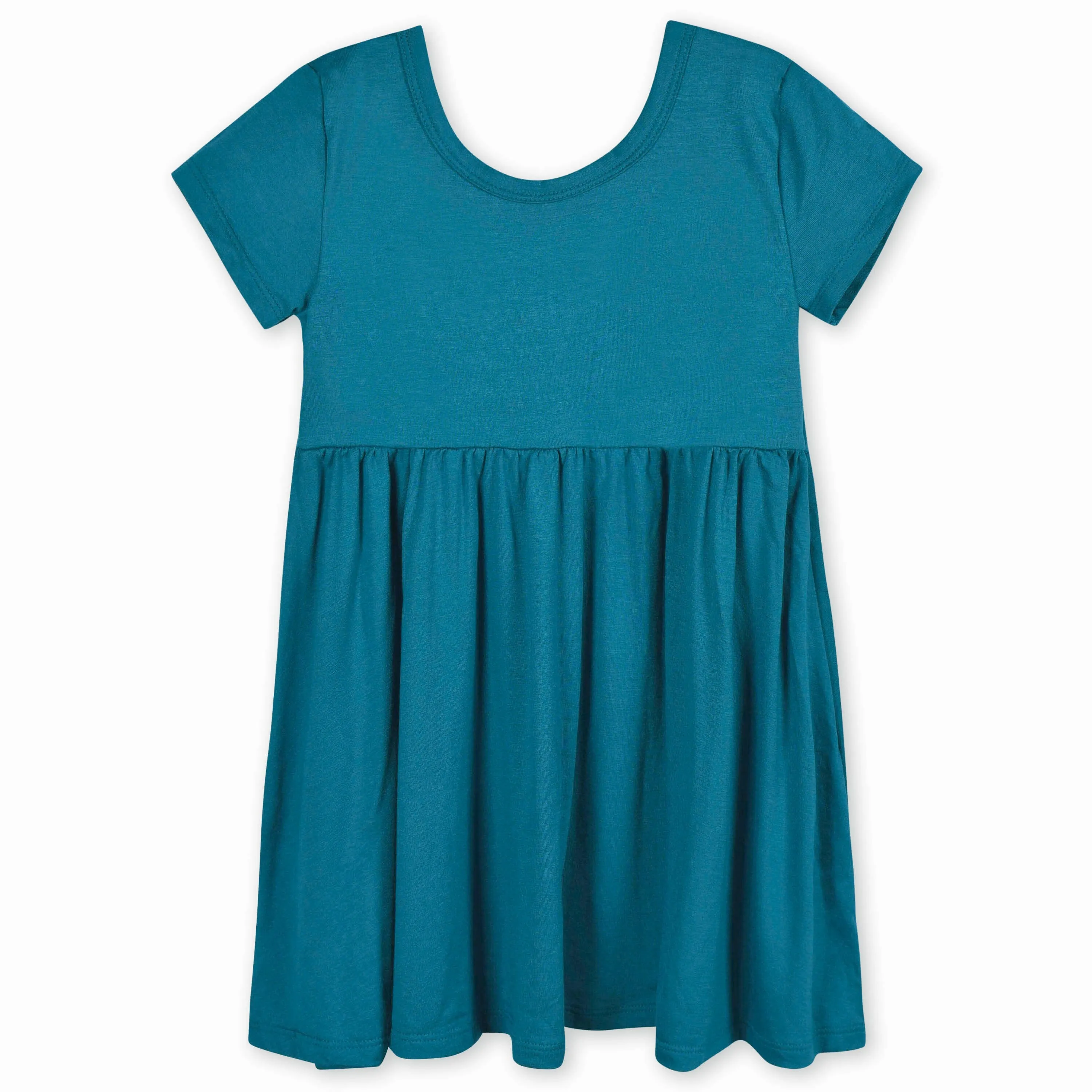 Infant & Toddler Girls Ocean Teal Buttery Soft Viscose Made from Eucalyptus Twirl Dress