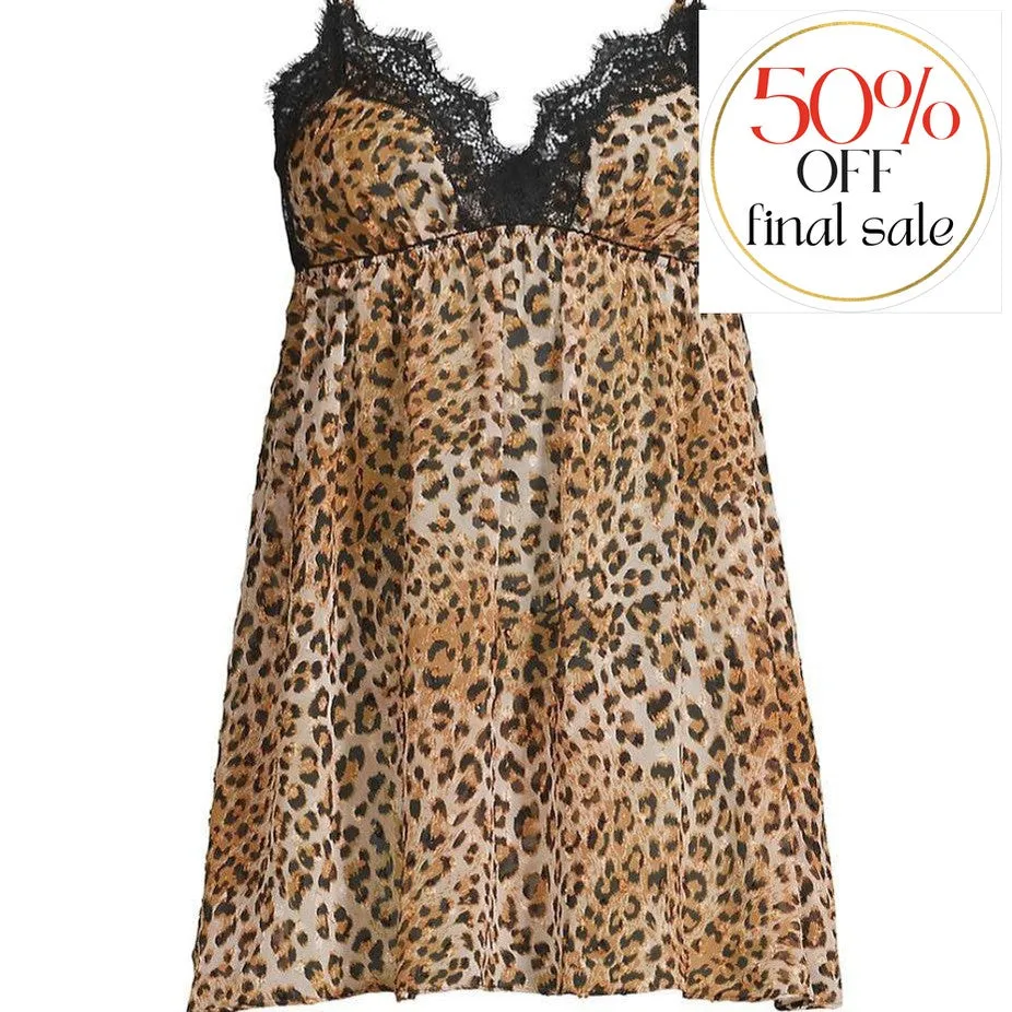 Jonquil Angela Babydoll in Leopard AGA180