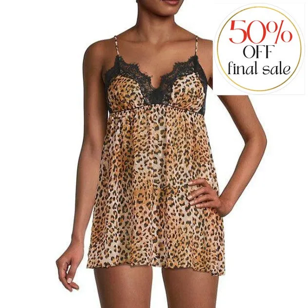 Jonquil Angela Babydoll in Leopard AGA180