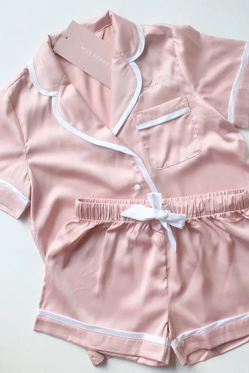 Kids Personalised Pyjamas - Dusty Rose