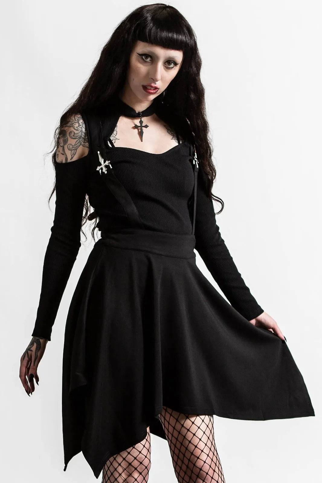 Killstar Aggie Suspender Skirt