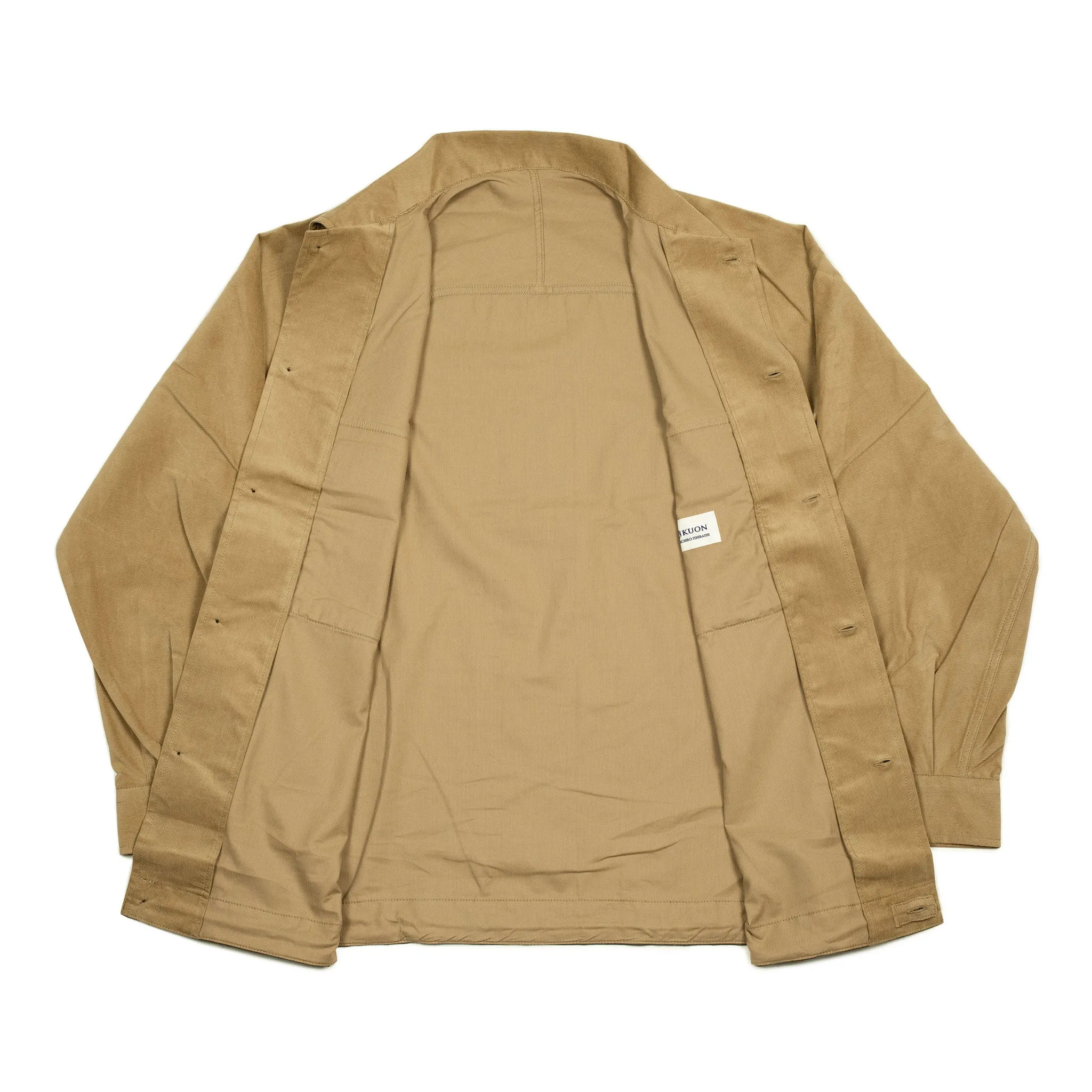 Kimono sleeve overshirt in cotton micro-corduroy