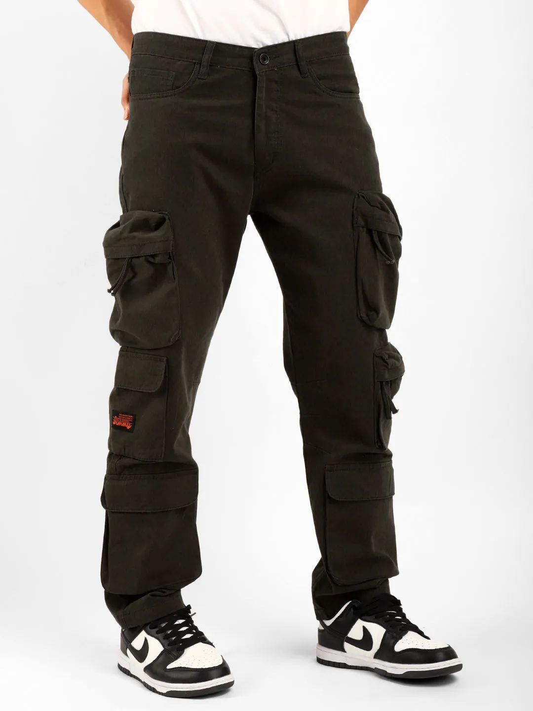 Kyubic Olive Green Cargo Pants