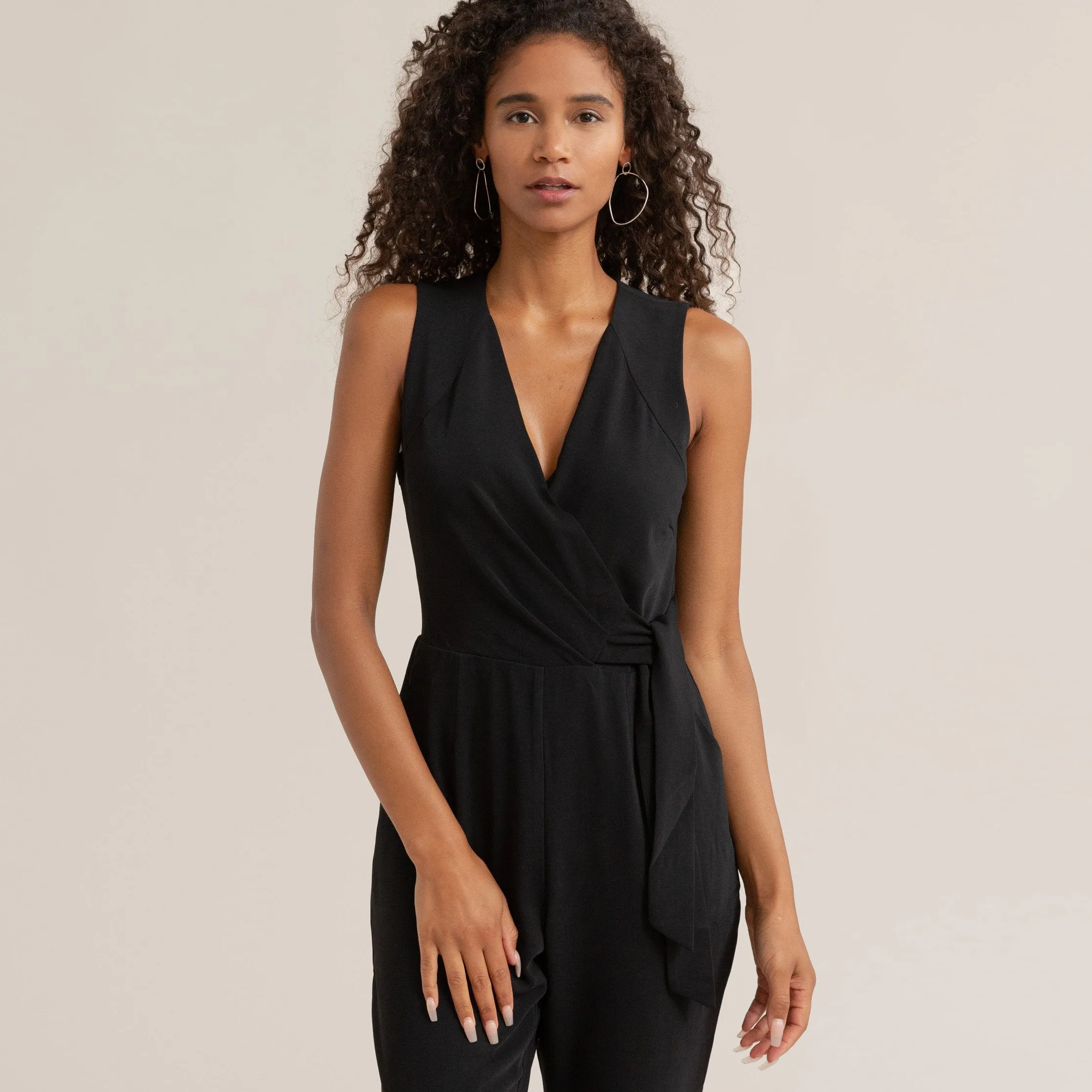 Lena Sleeveless V-Neck Jumpsuit