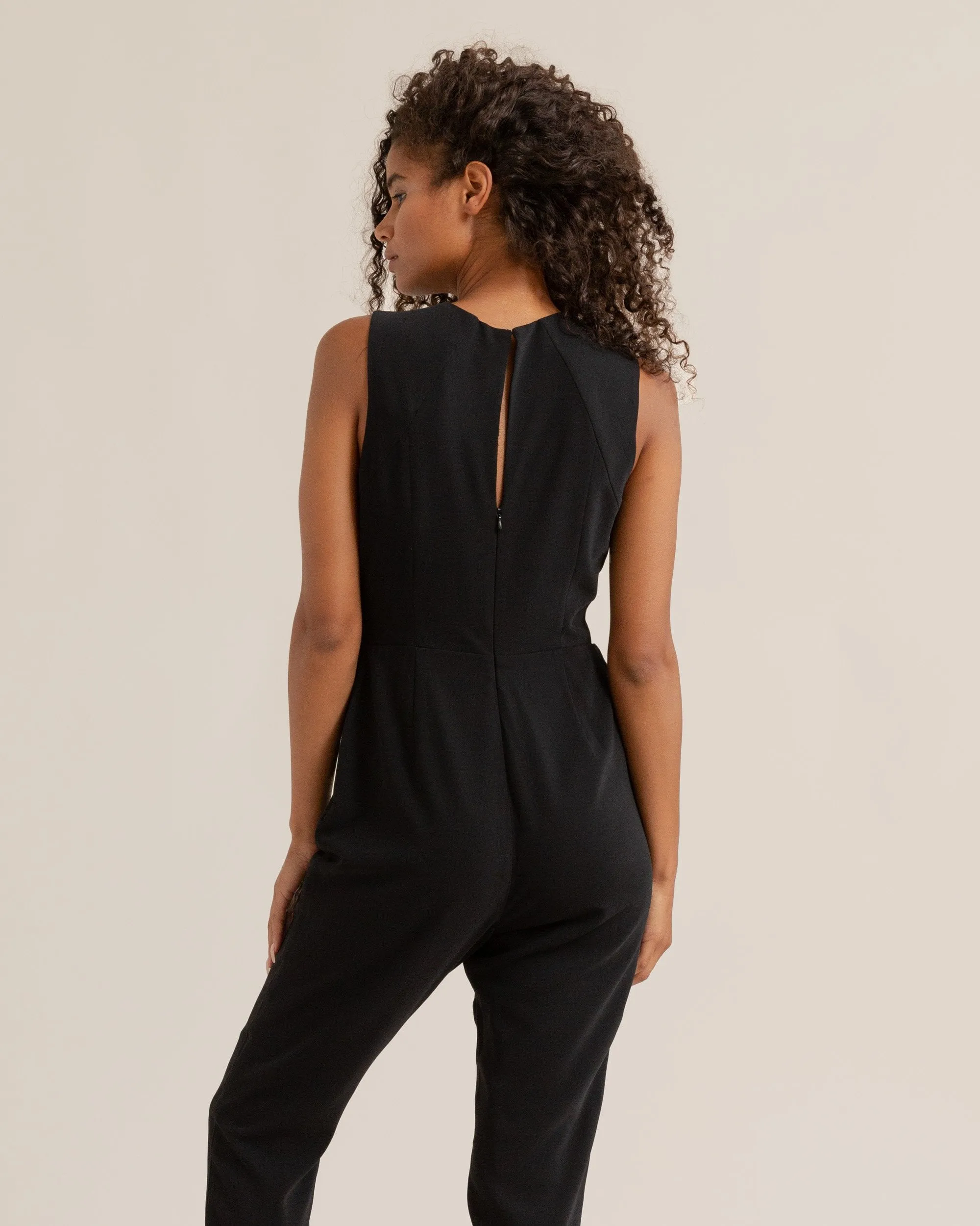 Lena Sleeveless V-Neck Jumpsuit