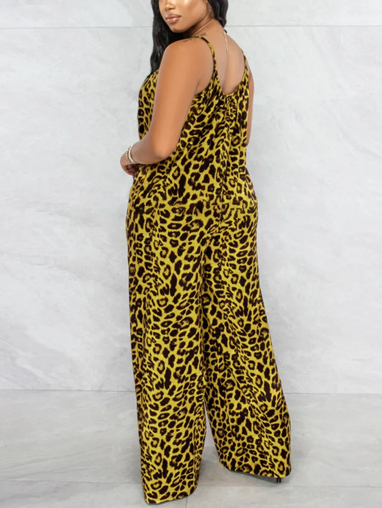 Leopard Shirt Graceful Loose Midi Dress