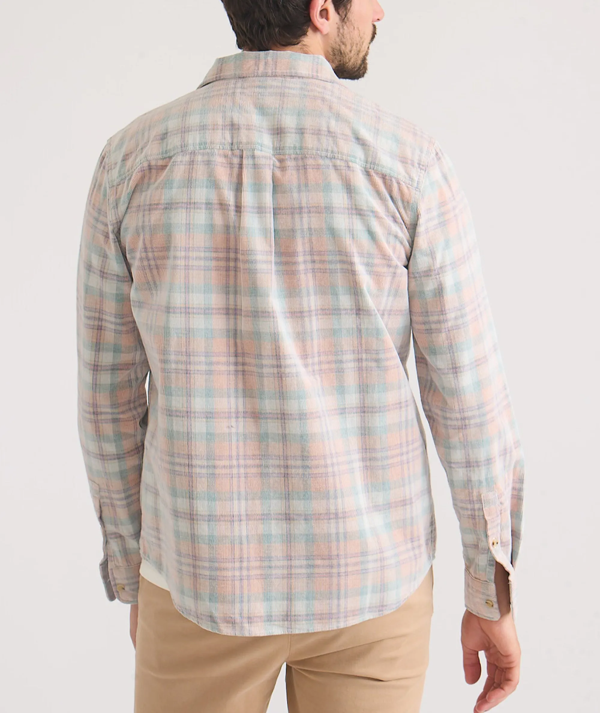 Lightweight Plaid Corduroy Shirt