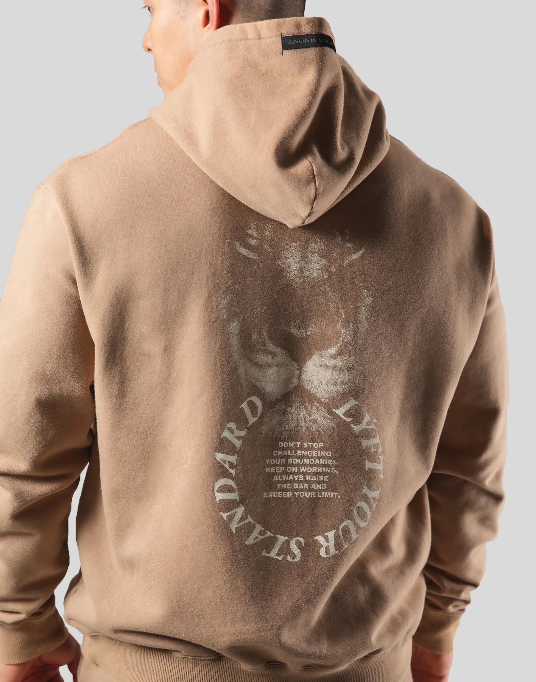 Lion Ring ZipUp Hoodie - Beige