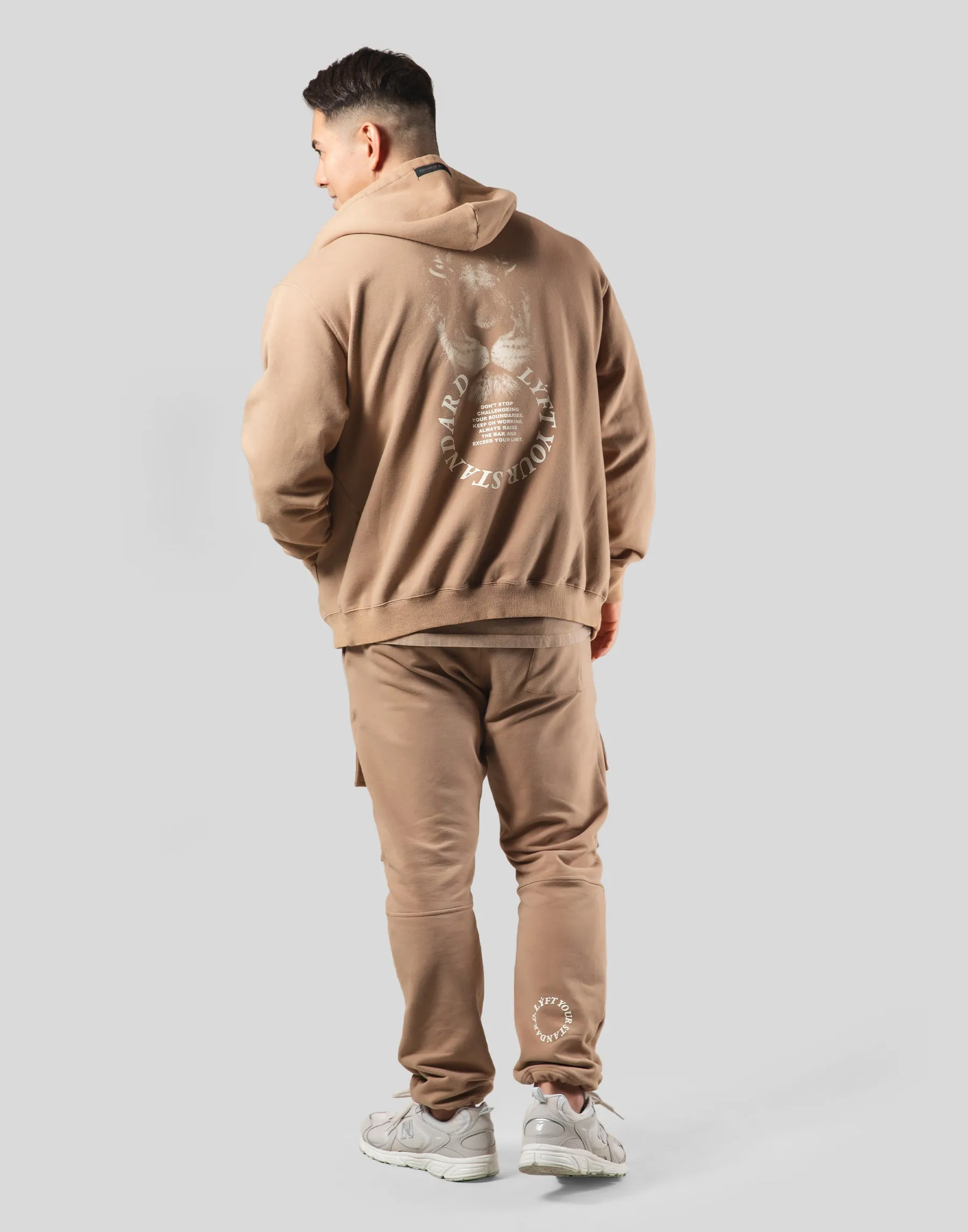 Lion Ring ZipUp Hoodie - Beige