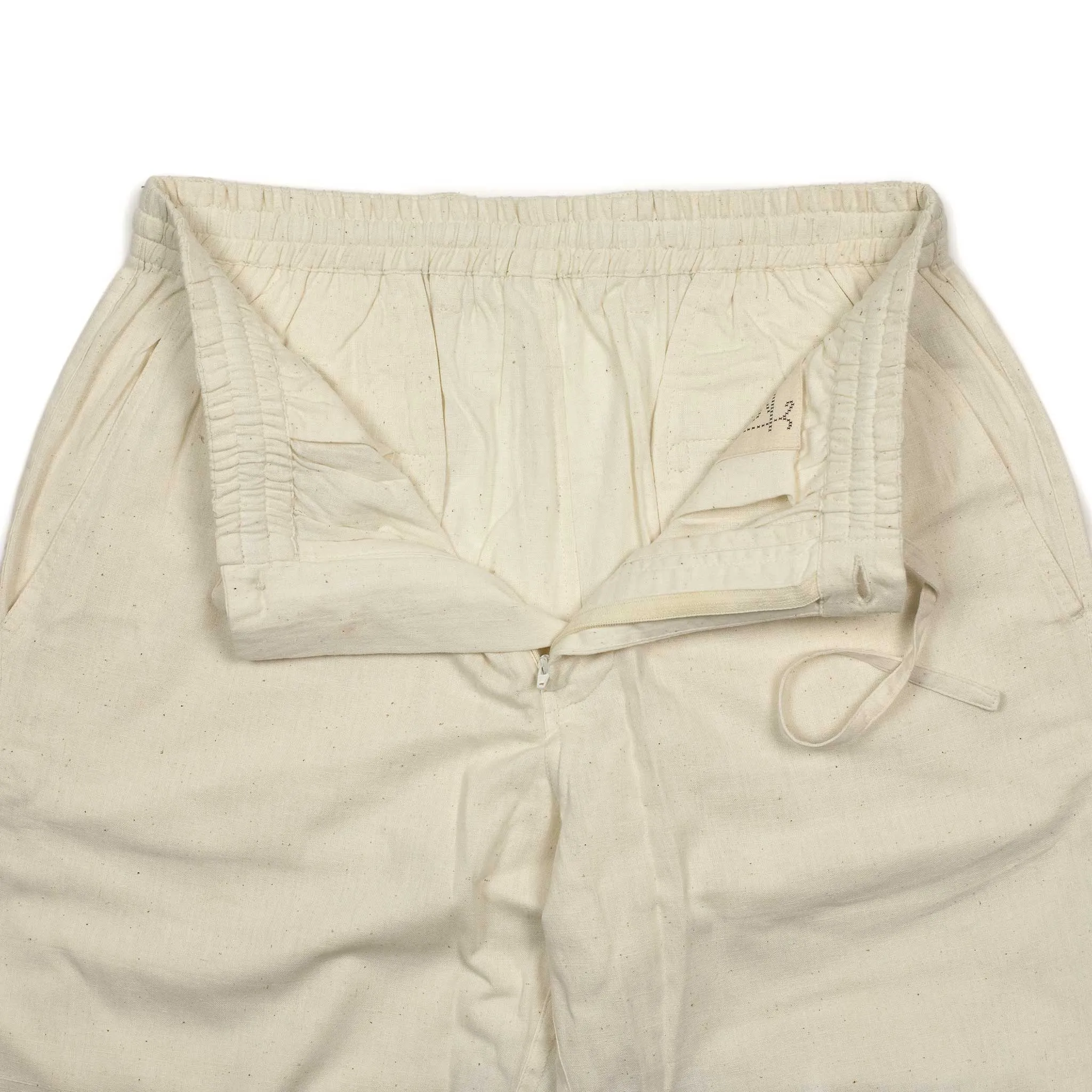 Lisboa easy pants in natural hand-loomed khadi cotton