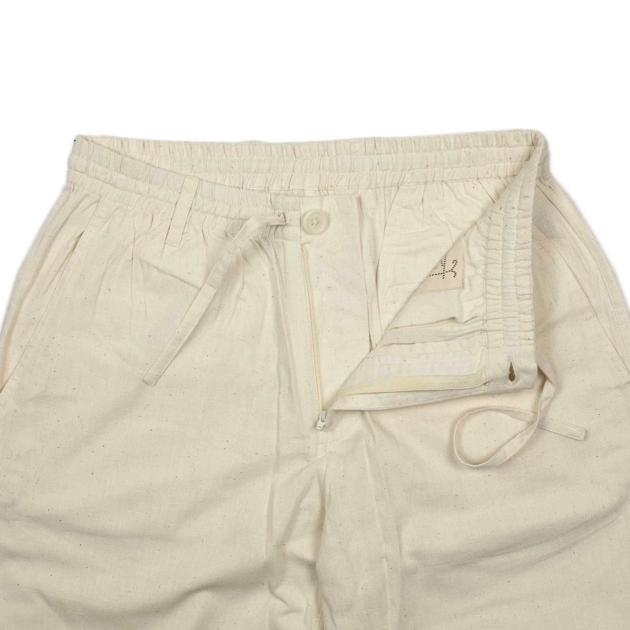 Lisboa easy pants in natural hand-loomed khadi cotton