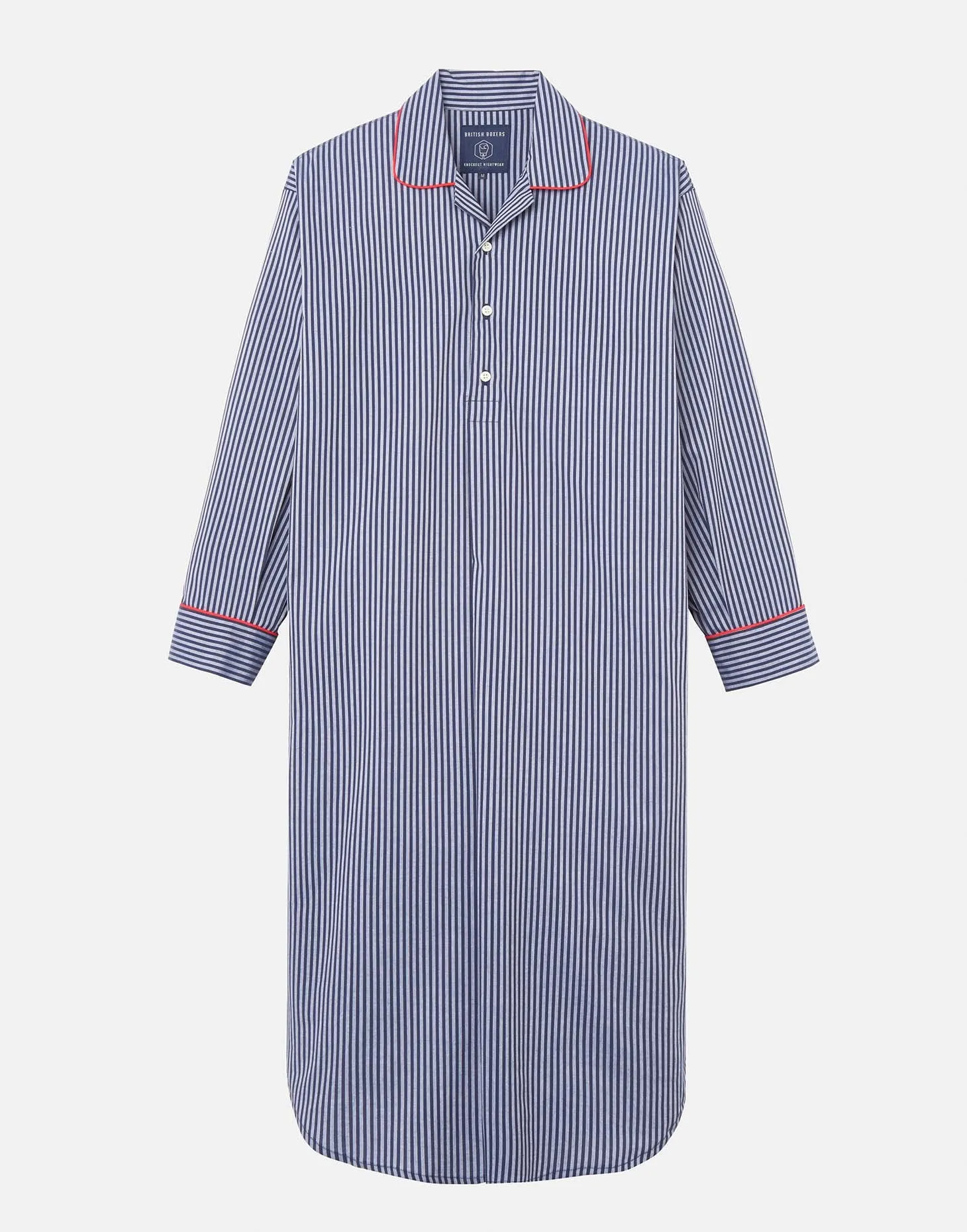 Men's Crisp Cotton Nightshirt – Winchester Stripe