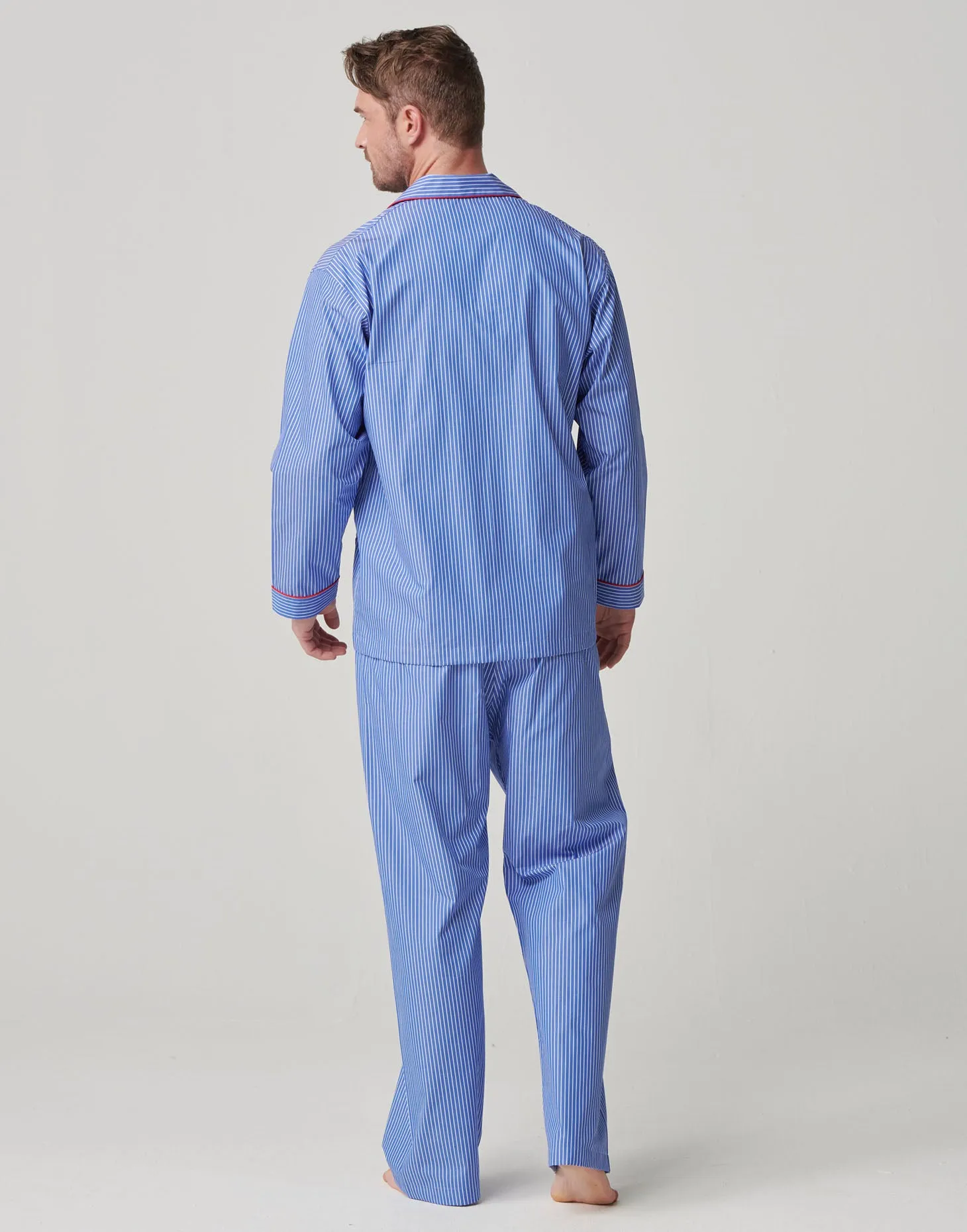 Men's Crisp Cotton Pyjama Set – Burford Stripe