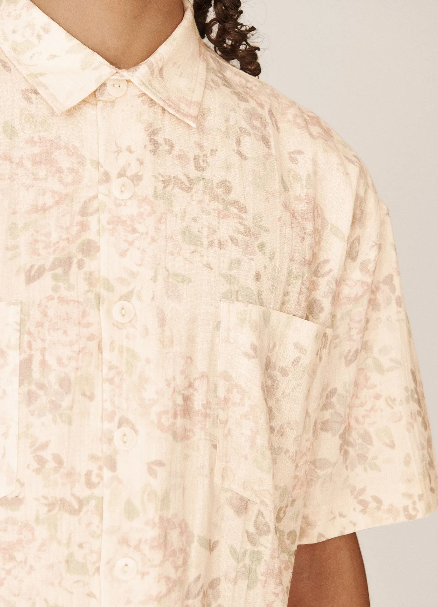 Mitchum Cotton Flax Floral Short Sleeve Shirt