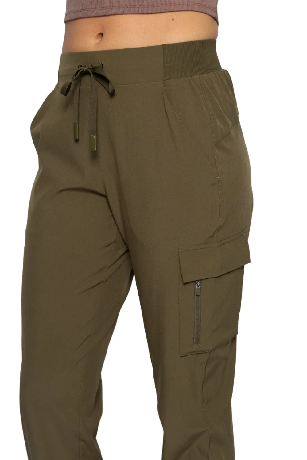 Mono B High Waist Cargo Active Joggers With Pockets AP-B0115