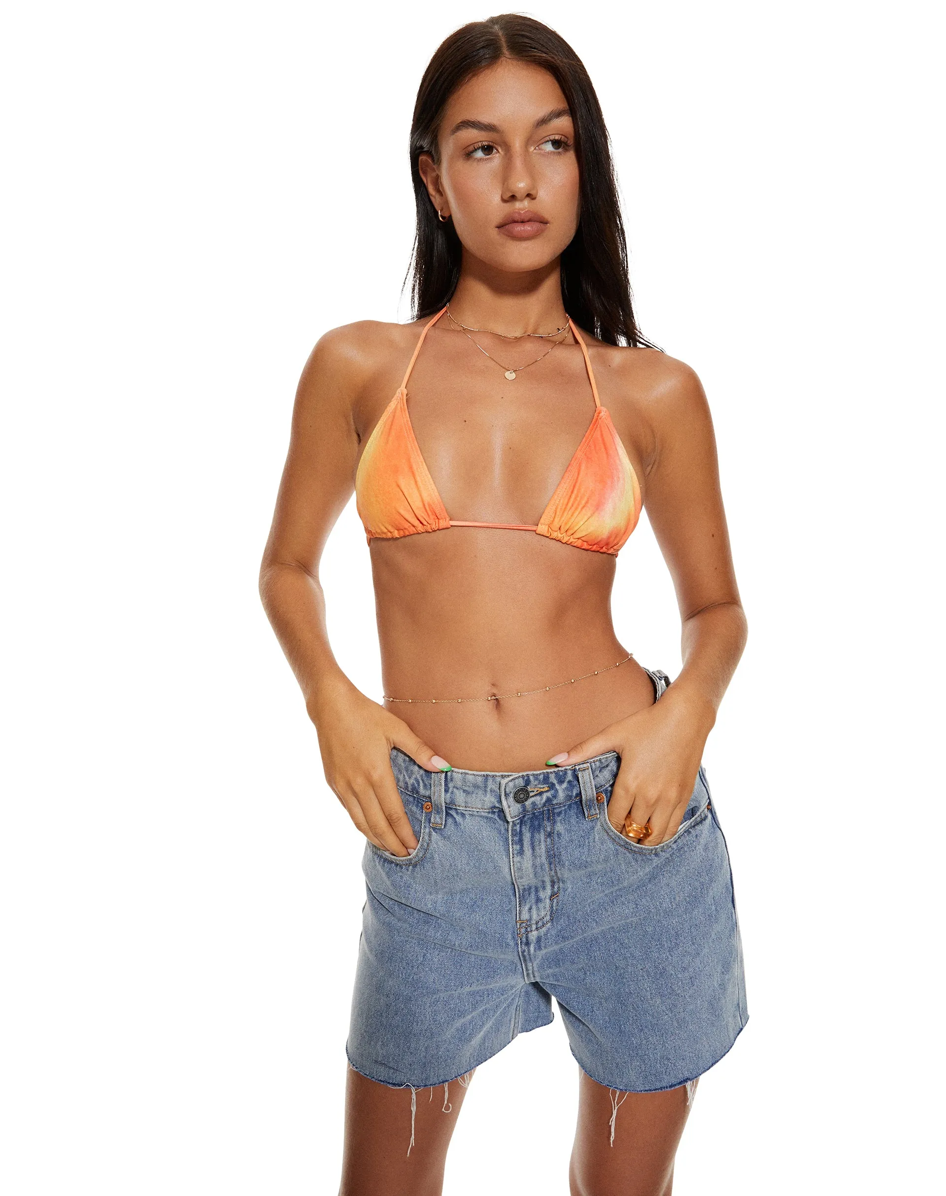 MOTEL X BARBARA Pami Bikini Top in Fruit Crush Watercolour