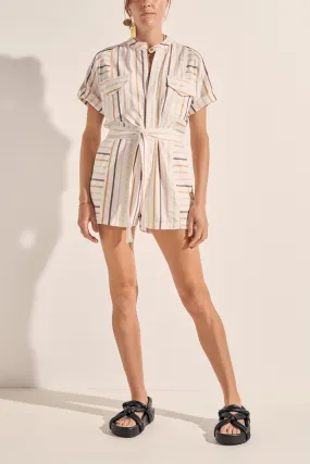 Orpheus Casablanca Stripe Playsuit