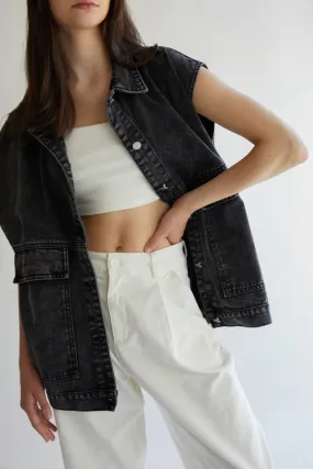 OVERSIZED DENIM VEST