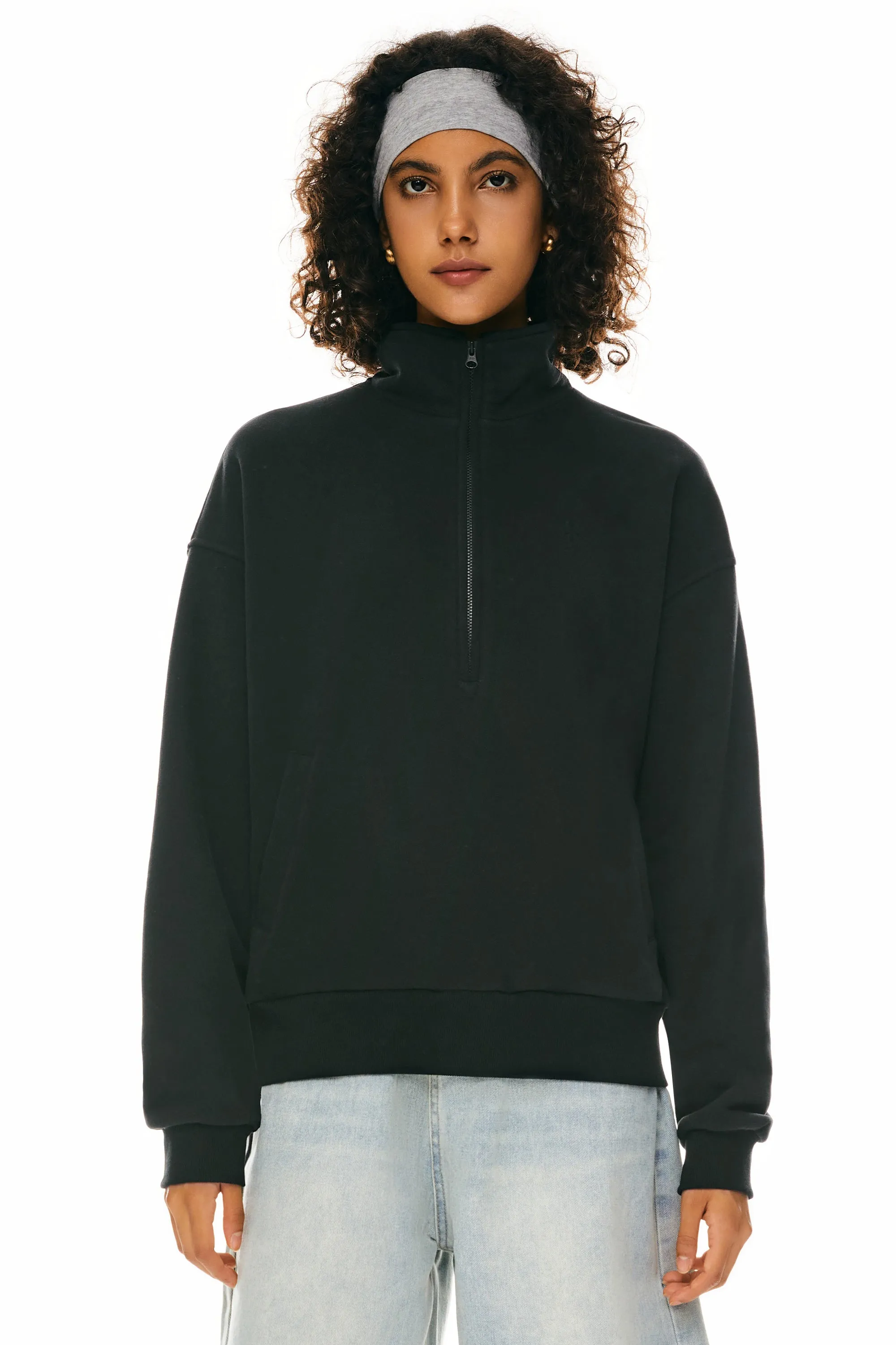 Oversized Half Zip Sweatshirts