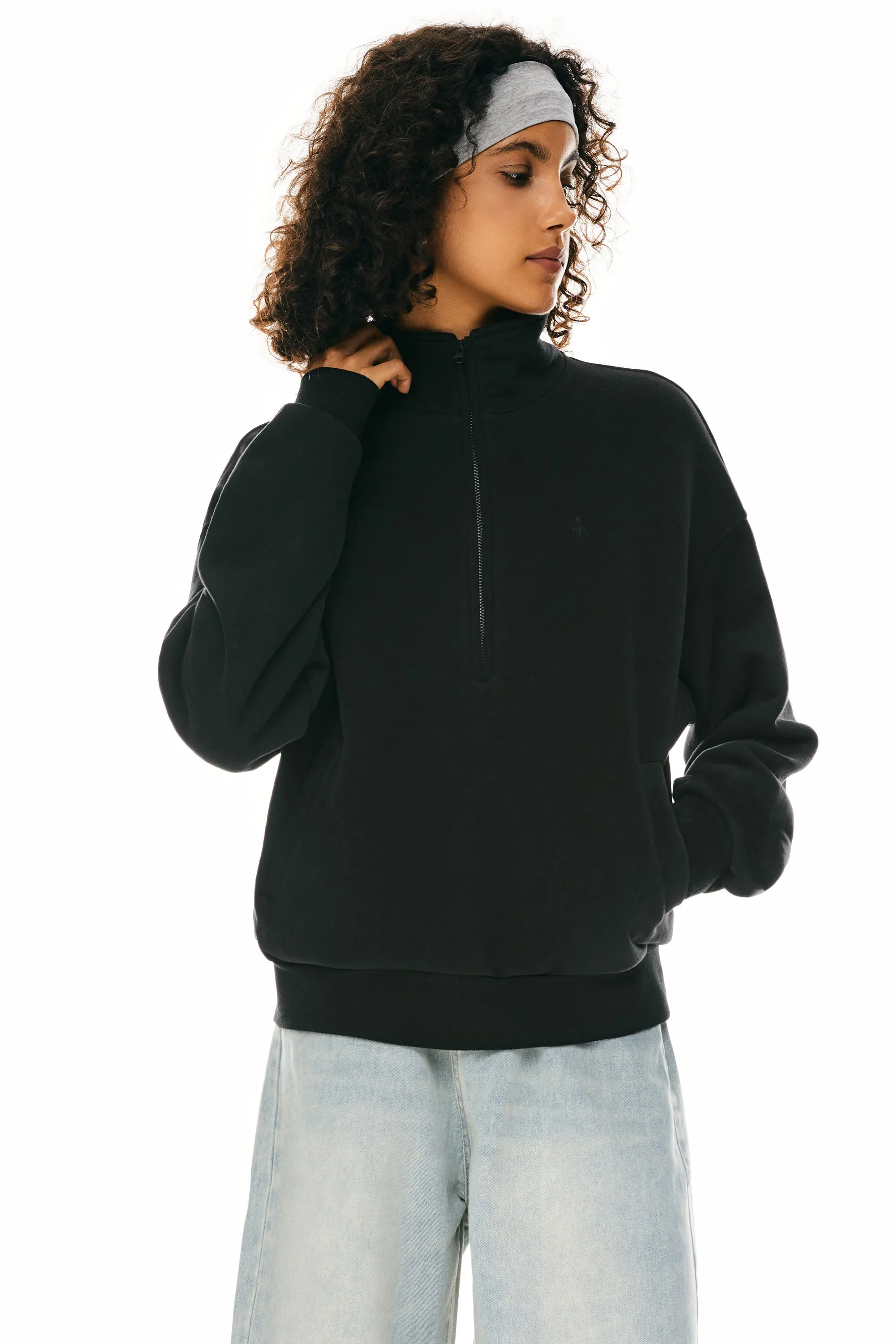 Oversized Half Zip Sweatshirts