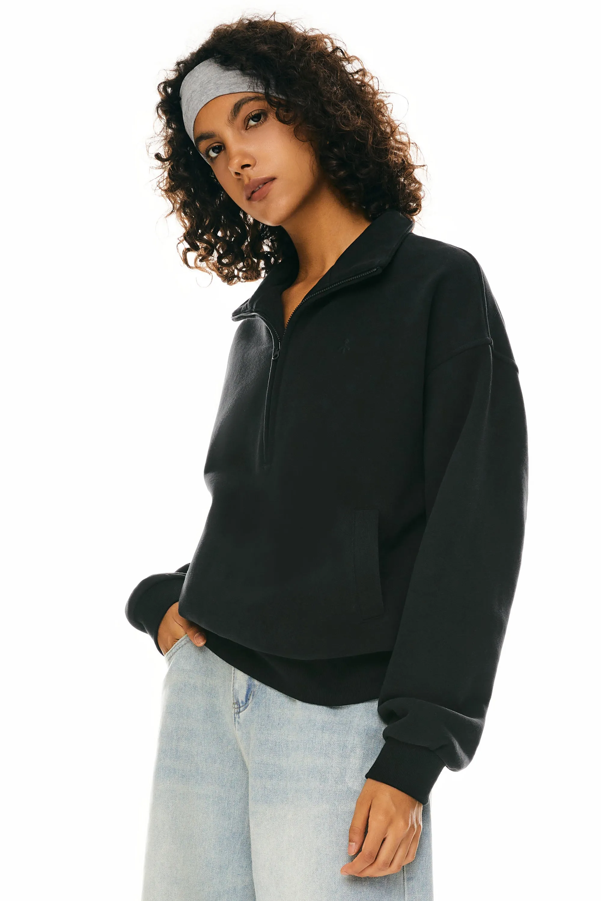 Oversized Half Zip Sweatshirts