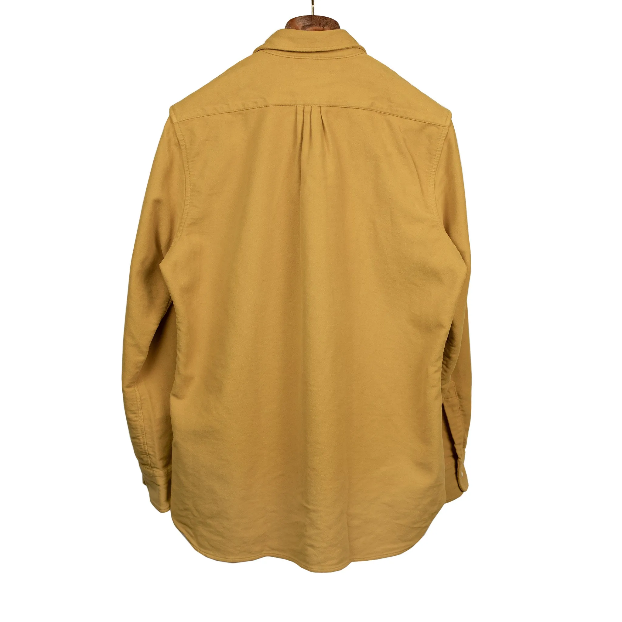 Pearlsnap Western shirt in Wheat yellow cotton moleskin