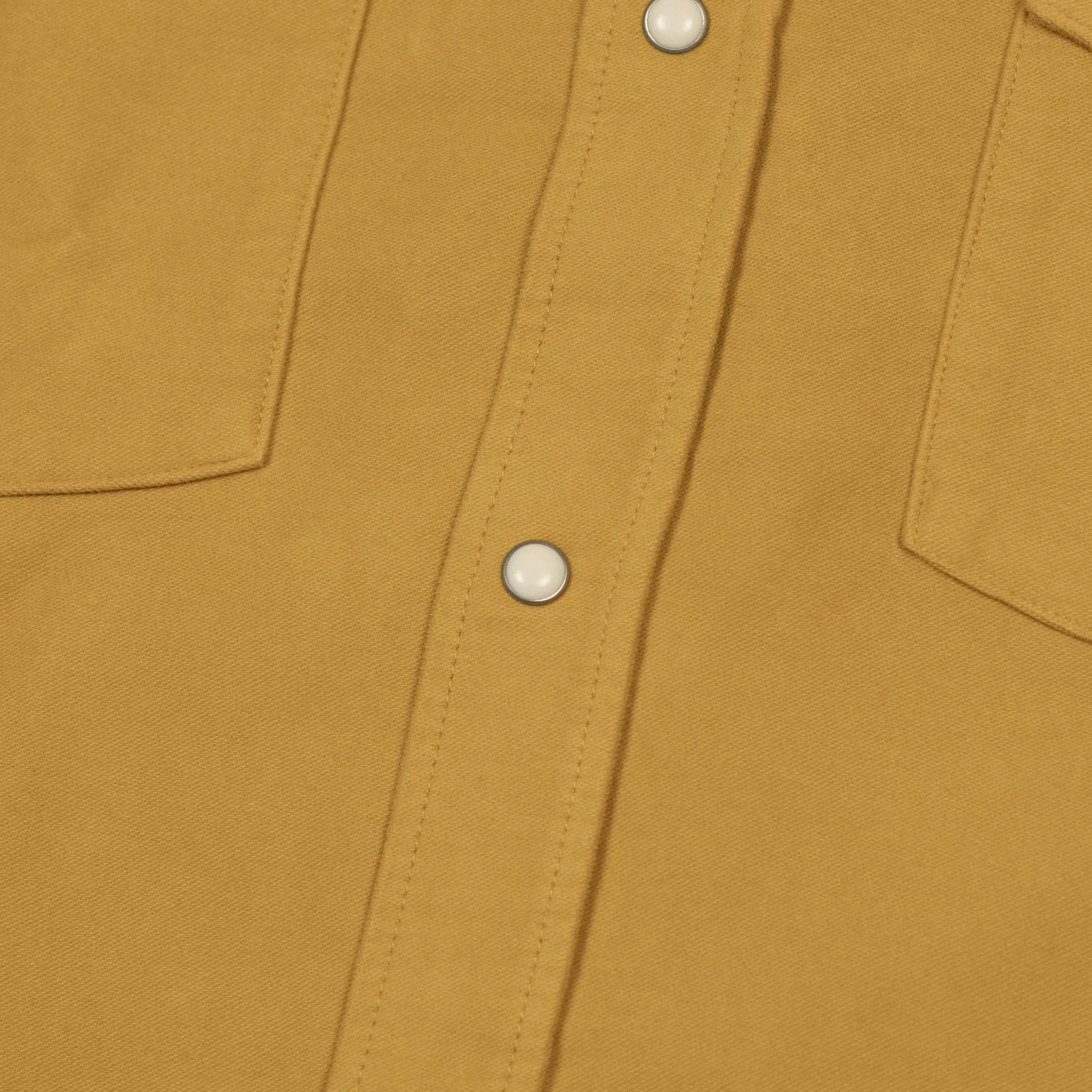 Pearlsnap Western shirt in Wheat yellow cotton moleskin