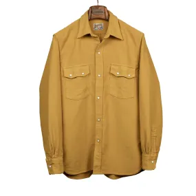 Pearlsnap Western shirt in Wheat yellow cotton moleskin