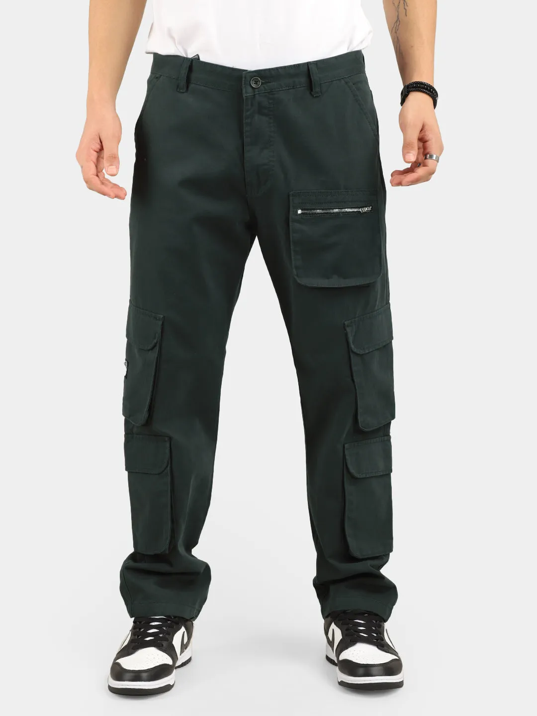 Pine Green Baggy Fit Warrior Cargo