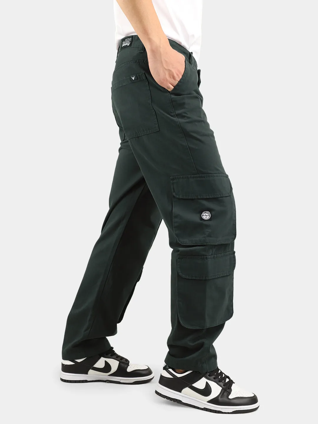 Pine Green Baggy Fit Warrior Cargo