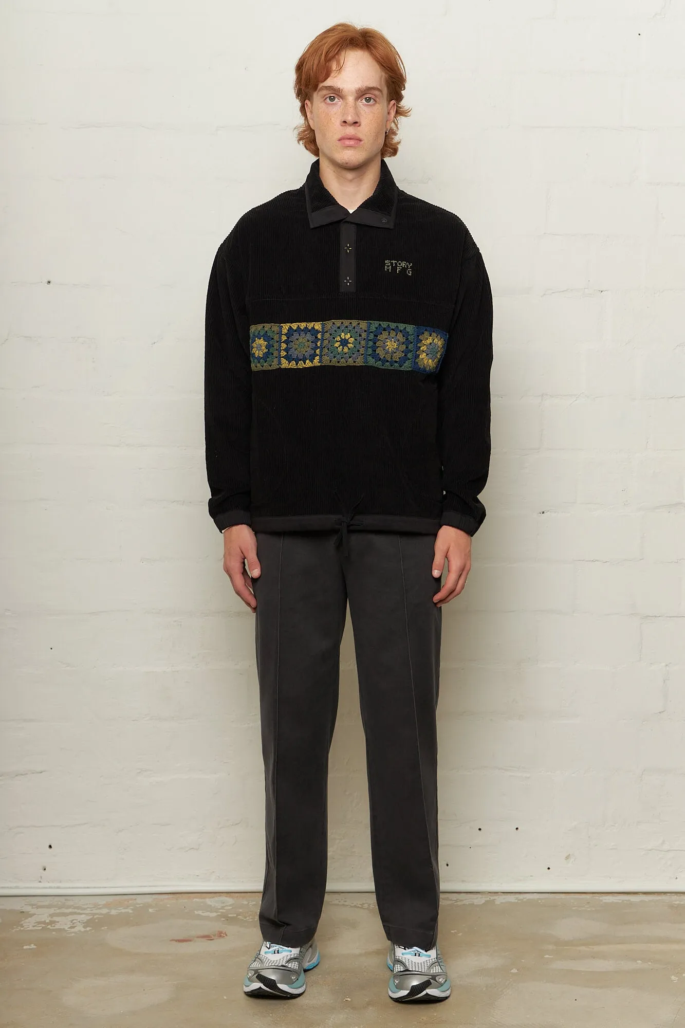 Polite Pullover Black Corduroy