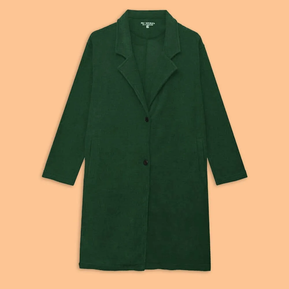 Polo Republica Women's Elegance Terry Long Coat - Premium Seasonal Wear