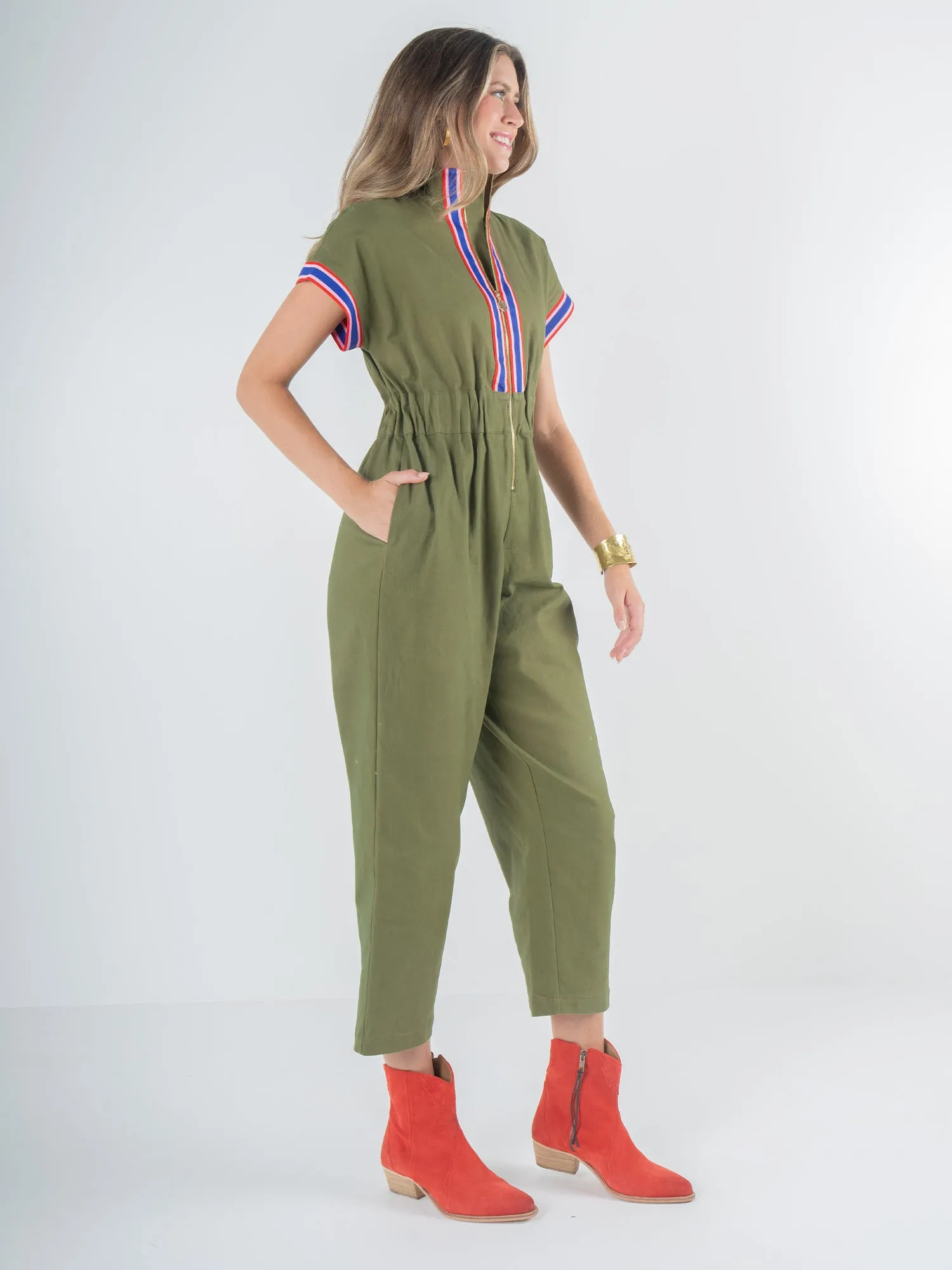 Poppy Jumpsuit - Army