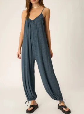 Project Social T Let's Bounce Shirred Strappy Jumpsuit