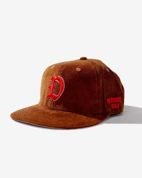 "D" Hat - Brown Corduroy