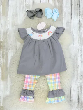 Rainy Day Smocked Ruffle Outfit