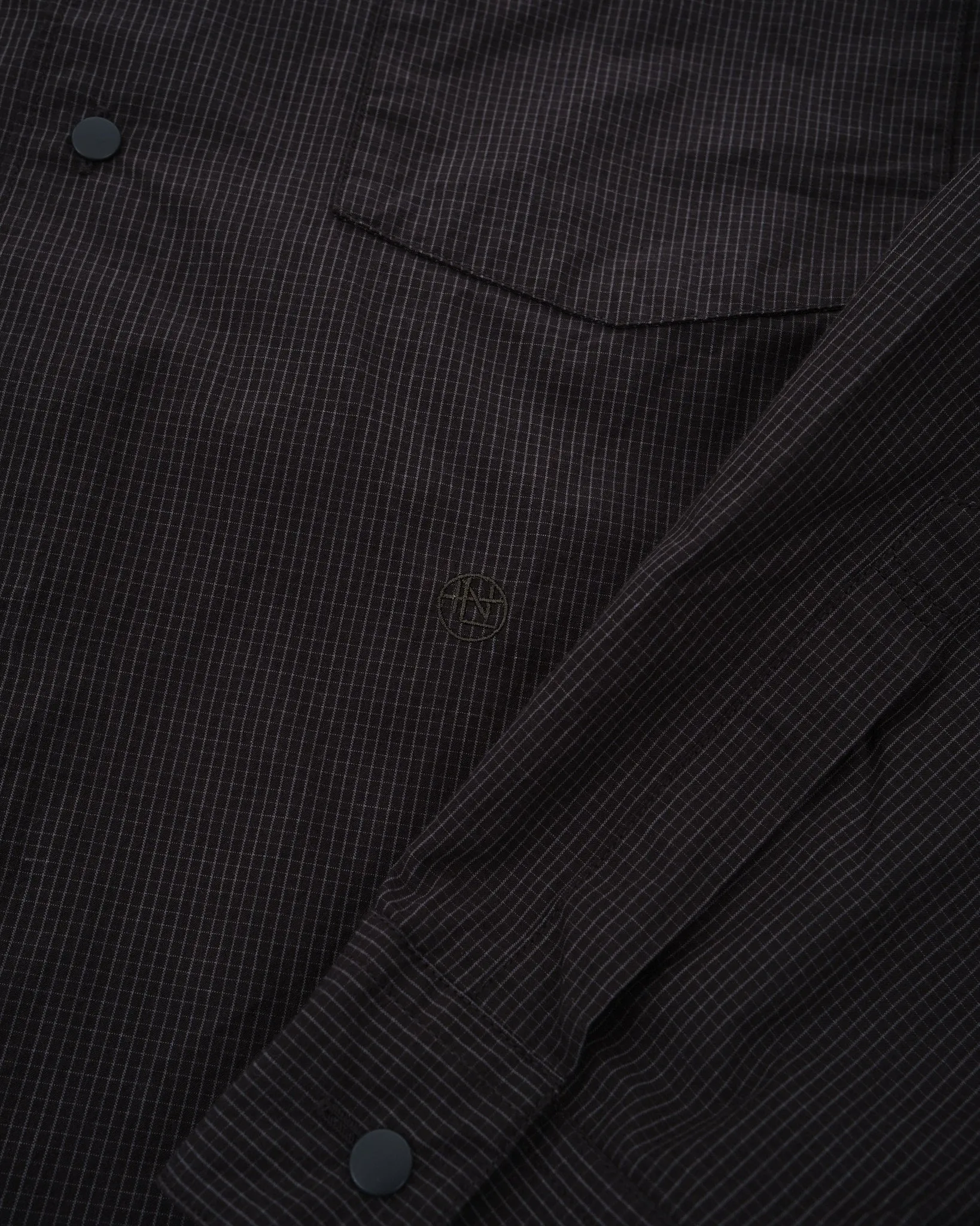 Regular Collar Wind Shirt Charcoal