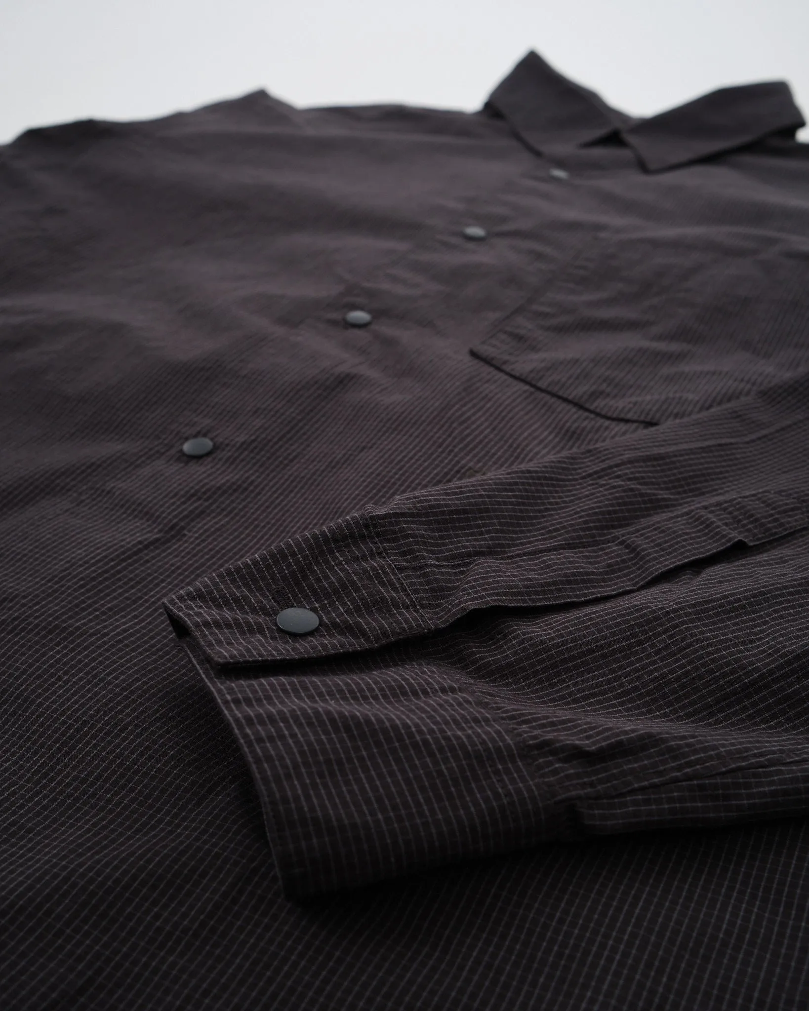 Regular Collar Wind Shirt Charcoal