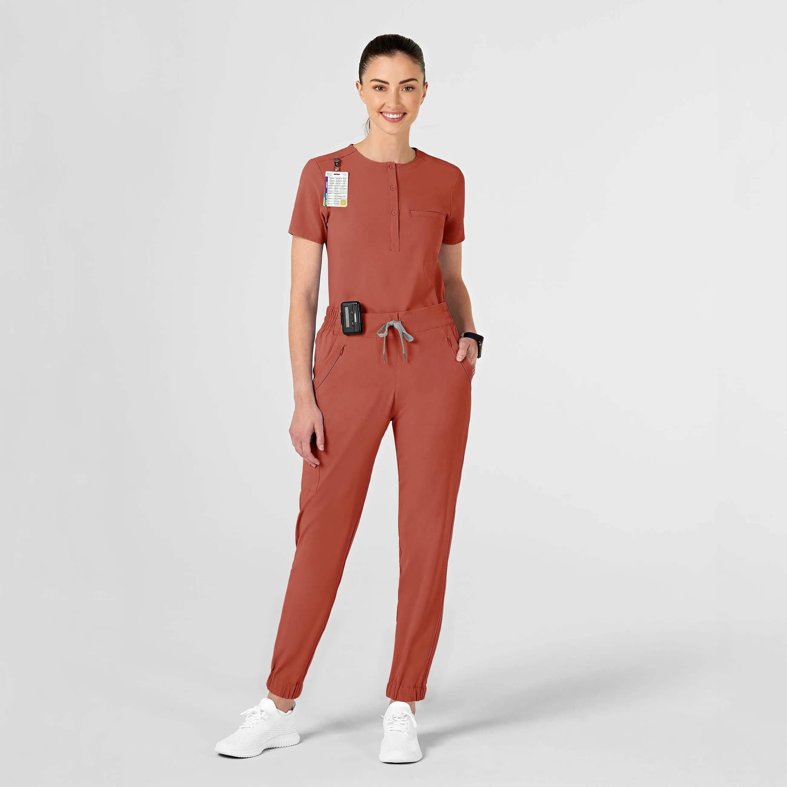 RENEW Women's Jogger Scrub Pant - Mineral Red