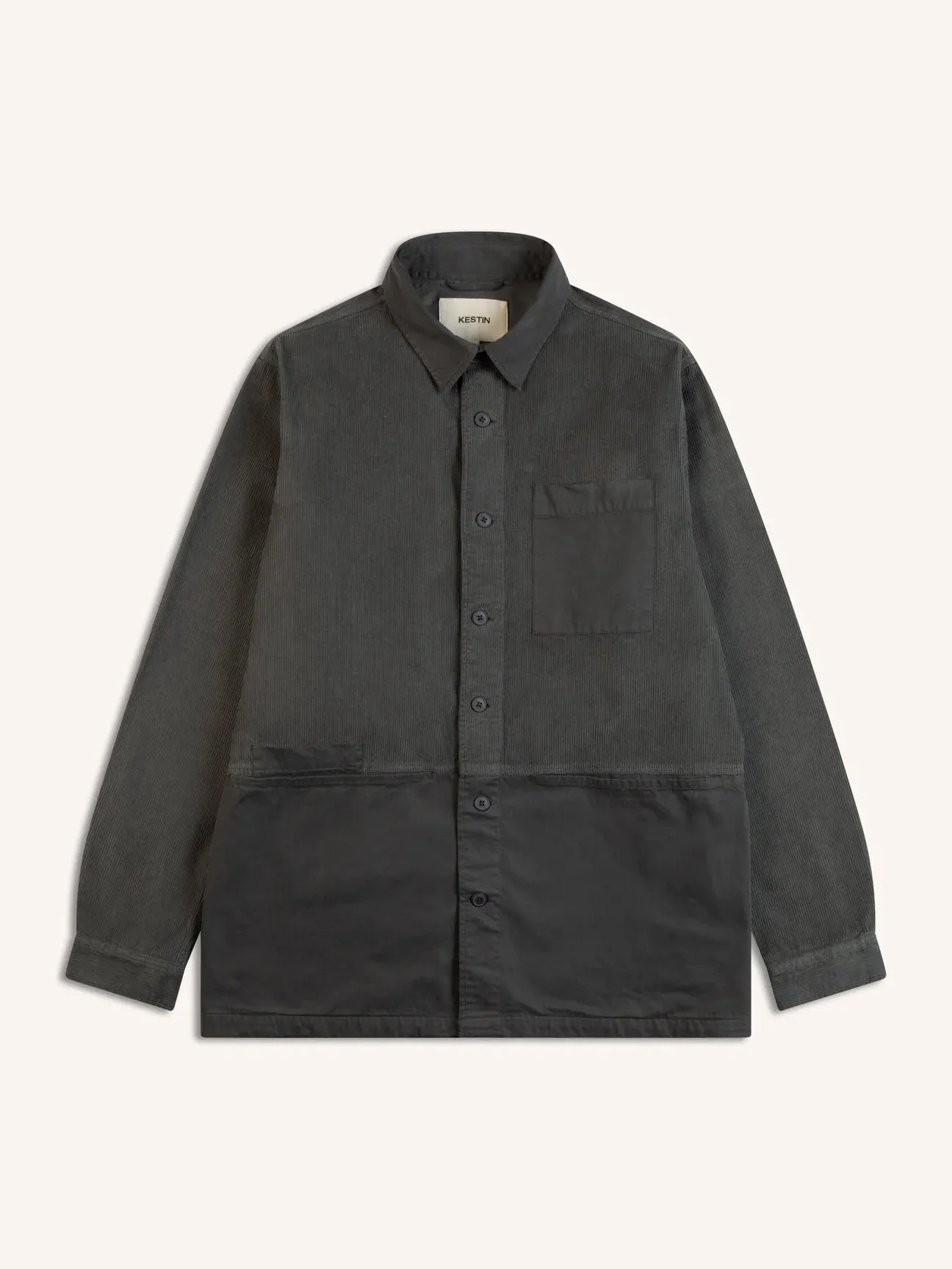 ROSYTH OVERSHIRT - CHARCOAL CORD/TWILL BLEND