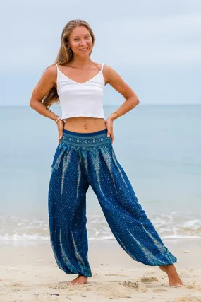 Royal Blue Feather Pants