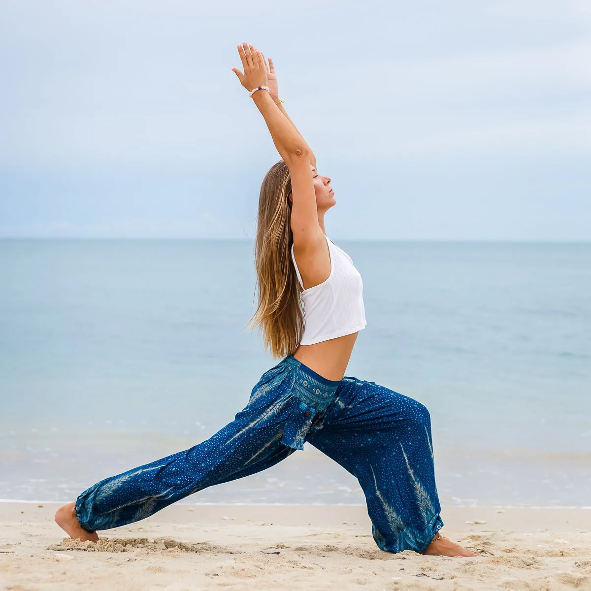 Royal Blue Feather Pants