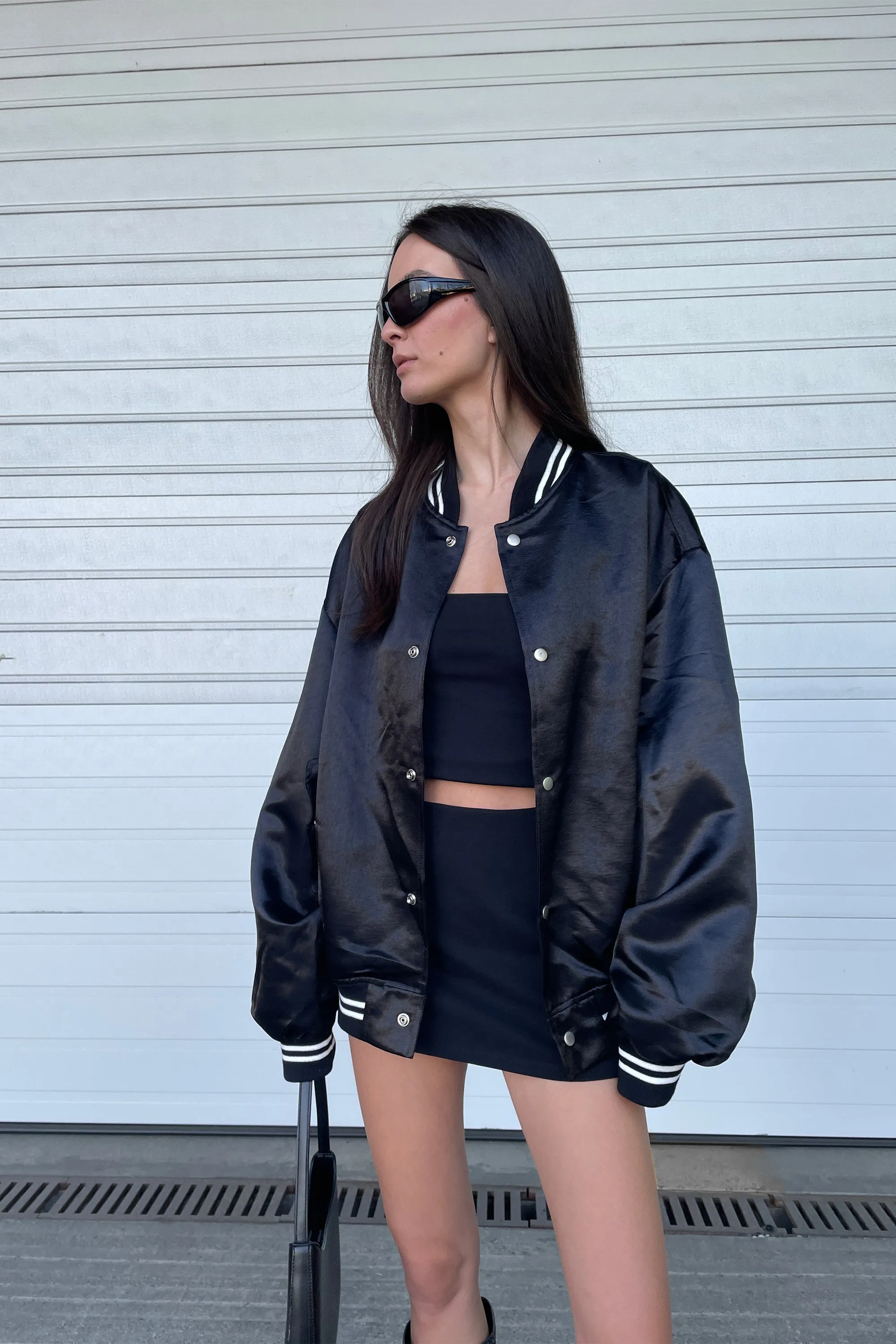 SATIN BOMBER JACKET